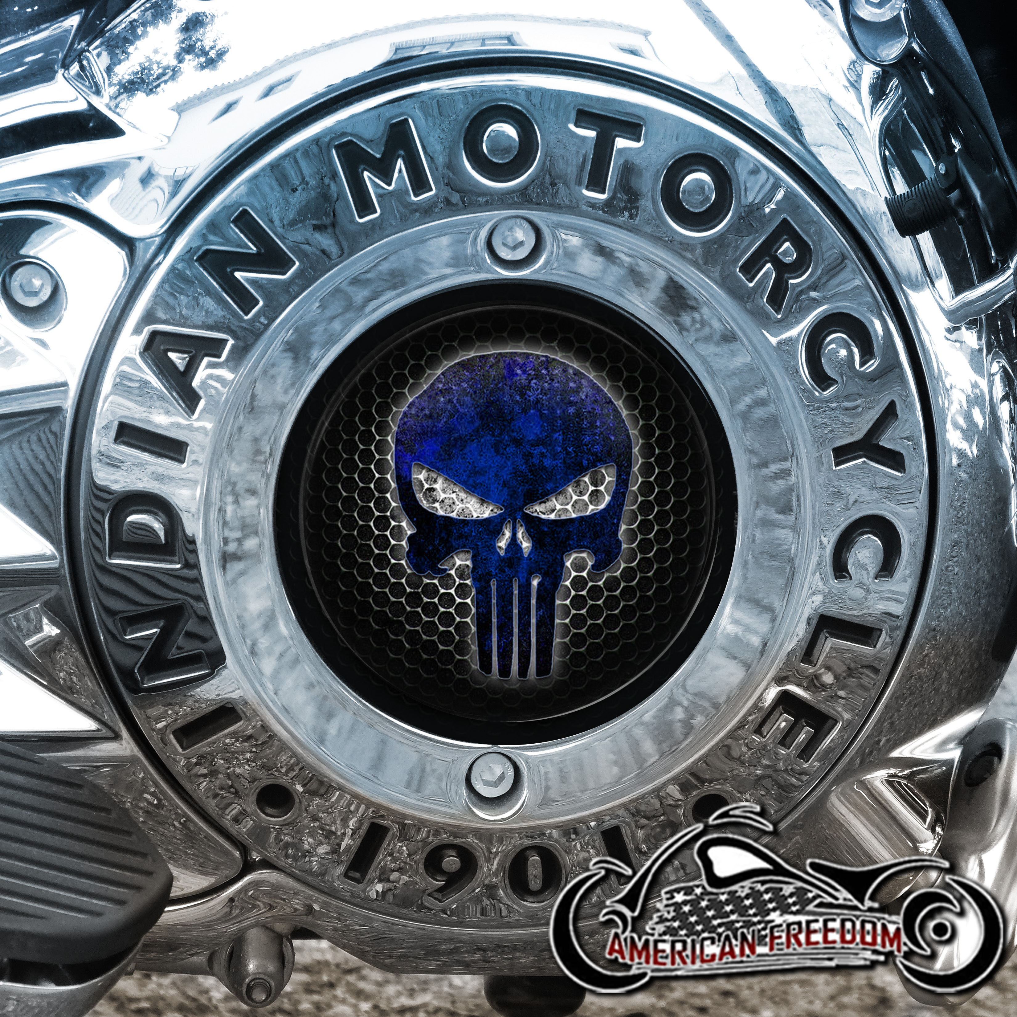 Indian Motorcycles Thunder Stroke Derby Insert - Blue Punisher